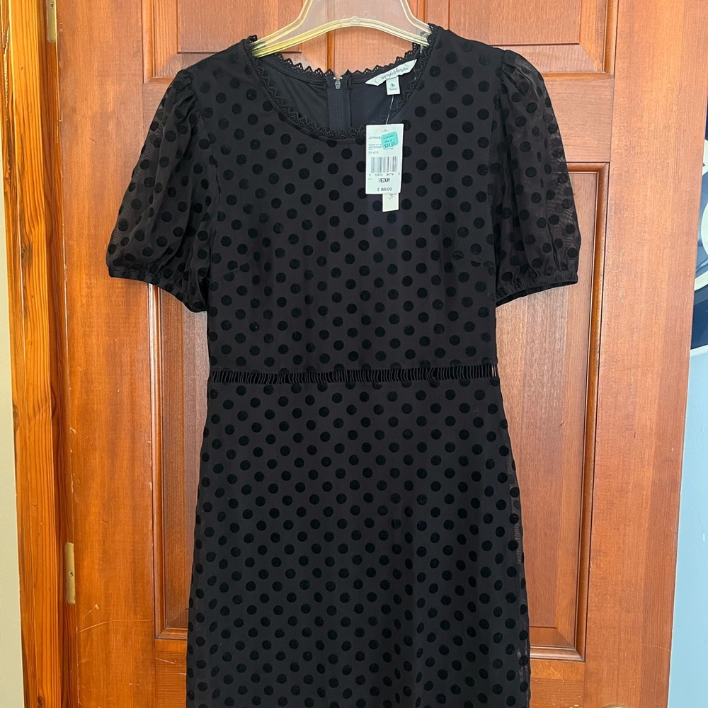 Speechless Black Polka Dot Mini Dress